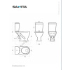 Унитаз-компакт напольный с бачком и сиденьем Sanita Формат WC.CC/Format/1-P/WHT.G/S1