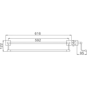 Полотенцедержатель Haiba HB86 09 двойной