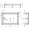 Поддон для душа Aquanet GL180 100х70