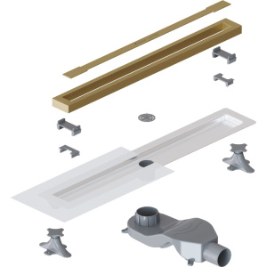 Душевой трап (лоток) Boheme Premium Trendy 60 см, матовое золото