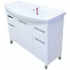 Тумба с раковиной Emmy Милли 105 белая глянцевая, 2 ящика