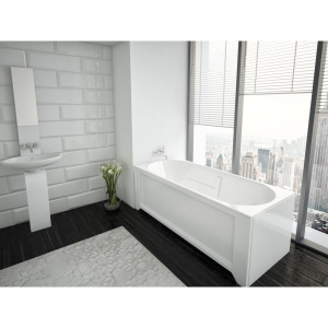 Купить Акриловая ванна Акватек Лея LEY170-0000057 170x75 см, с каркасом, с экраном, со сливом-переливом, слив справа в Москве с доставкой Акриловая ванна Акватек Лея LEY170-0000057 170x75 см, с каркасом, с экраном, со сливом-переливом, слив справа