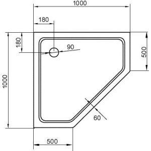 Поддон для душа Cezares Tray TRAY-A-P-100-15-W 100x100, с сифоном