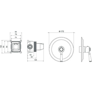 Смеситель для душа Aquatek Классик AQ1566PG полированное золото