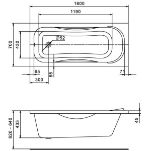 Акриловая ванна Santek Тенерифе 160x70 1.WH30.2.357