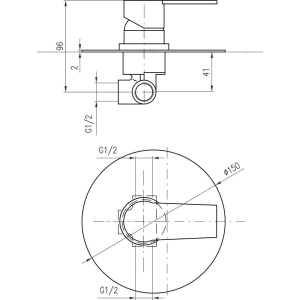 Смеситель для душа Rav Slezak Colorado CO183L С ВНУТРЕННЕЙ ЧАСТЬЮ