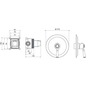 Смеситель для душа Aquatek Классик AQ1566CR хром