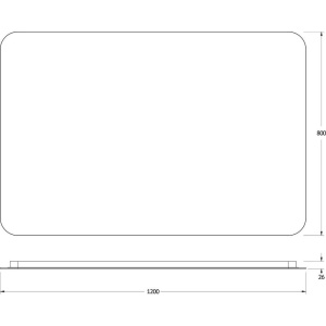 Зеркало Defesto Opti DF 2820SH 120х80 с LED-подсветкой, 3000К, сенсорный выключатель
