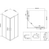 Душевой уголок Vincea City VSS-5CT900MT 90х90 см, профиль хром, стекло текстурное