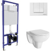 Комплект Berges Gamma 043305 Унитаз подвесной с микролифтом + Система инсталляции + Кнопка смыва