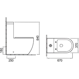 Купить Унитаз-моноблок SantiLine SL-5011SM-BD безободковый, с микролифтом, встроенный смеситель в Москве с доставкой Унитаз-моноблок SantiLine SL-5011SM-BD безободковый, с микролифтом, встроенный смеситель