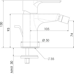 Смеситель для биде Remer Energy EY20 хром