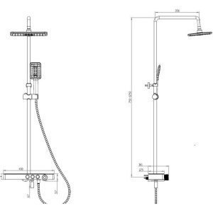 Душевая стойка Savol SK-H3345A