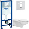 Комплект Унитаз подвесной BOCCHI Care&Confort 2011-001-0129 глянцевый белый + Крышка A0324-001 с микролифтом, глянцевая белая + Инсталляция Grohe Rapid SL 38772001 3 в 1 с кнопкой смыва + Шумоизоляция