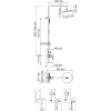 Душевая стойка Wasserkraft A16601 85/120x53,5 см