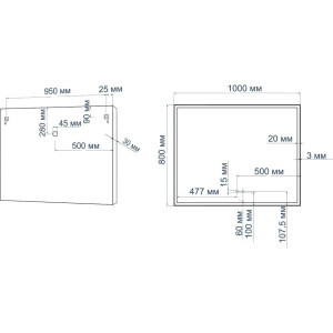 Зеркало Art&Max Arezzo 100х80 хром
