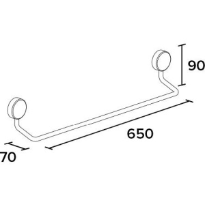 Купить Полотенцедержатель Koin Simple SI220 65 см в Москве с доставкой Полотенцедержатель Koin Simple SI220 65 см