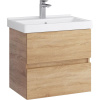 Тумба с раковиной SanStar Тоскана 60 дуб сонома светлый, раковина Sanita luxe Fest 60