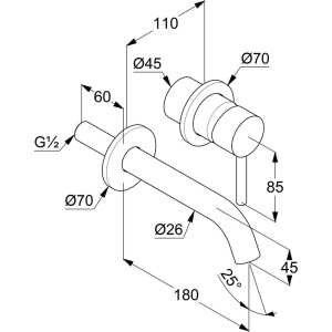 Купить Смеситель для раковины Kludi Bozz 382445376 белый матовый в Москве с доставкой Смеситель для раковины Kludi Bozz 382445376 белый матовый