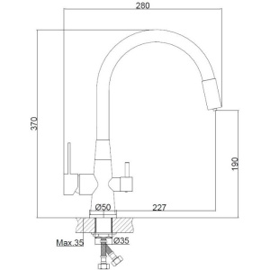 Смеситель для кухни Haiba HB858-3 пепельный