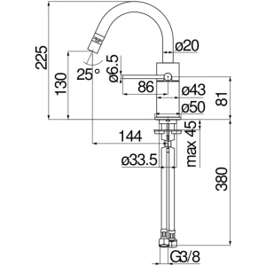 Смеситель для биде Nobili Velis VE125139/3CR Chrome