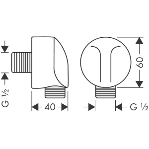Шланговое подключение Hansgrohe Fixfit 27454140 шлифованная бронза