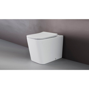 Купить Унитаз приставной Ceramicanova Cubic Rimless CN1809 с микролифтом, безободковый в Москве с доставкой Унитаз приставной Ceramicanova Cubic Rimless CN1809 с микролифтом, безободковый