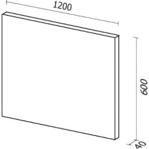 Зеркало Sanvit Панорама 120 Black
