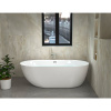 Акриловая ванна Ceruttispa Como 7386 170x75 см, отдельностоящая, овальная, с ножками, со сливом-переливом