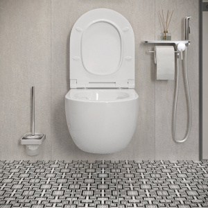 Унитаз подвесной Damixa Scandinavian Pure DX36C1701SC с микролифтом, безободковый