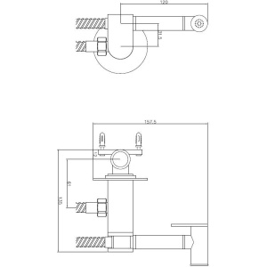 Гигиенический душ ESKO SMH03 со смесителем, С ВНУТРЕННЕЙ ЧАСТЬЮ
