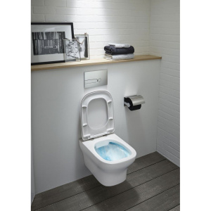 Купить Унитаз подвесной Jacob Delafon Vox EDM102-00 безободковый, с микролифтом в Москве с доставкой Унитаз подвесной Jacob Delafon Vox EDM102-00 безободковый, с микролифтом