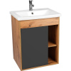 Тумба с раковиной VIANT Бостон 70 подвесная, дуб вотан, графит