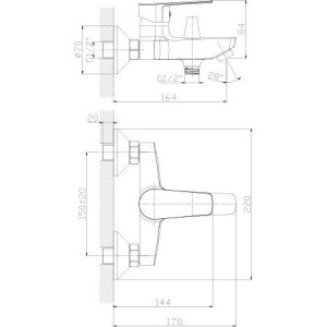 Смеситель для ванны с душем Rossinka S S35-31