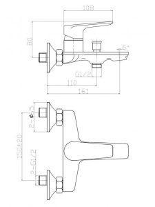 Смеситель для ванны WeltWasser ODER MX 403 (10000001996)
