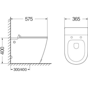 Унитаз приставной SantiLine SL-5030 с импульсной системой смыва