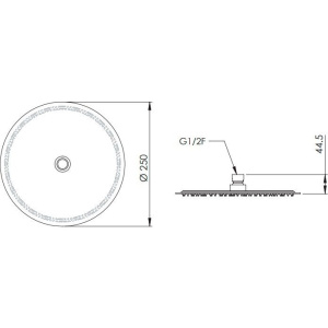 Верхний душ Remer 357UFM25X