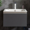 Тумба с раковиной Armadi Art Vallessi 60 антрацит матовый