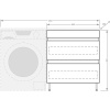 Тумба с раковиной Stella Polar Мадлен 130 под стиральную машину R