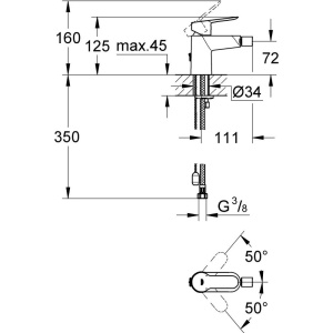 Купить Смеситель для биде Grohe BauEdge 23332000 в Москве с доставкой Смеситель для биде Grohe BauEdge 23332000