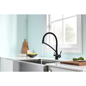 Смеситель для кухни Paulmark Siegen Si213111-401TB, антрацит, с гибким изливом