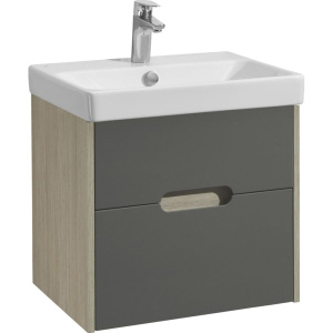 Купить Тумба с раковиной AQUATON Оливия 55, грей/дуб ойстер в Москве с доставкой Тумба с раковиной AQUATON Оливия 55, грей/дуб ойстер