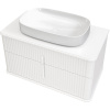 Тумба с раковиной STWORKI Молде 95 белая, со столешницей