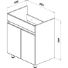 Тумба с раковиной SanStar Квадро 70
