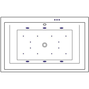 Акриловая ванна Excellent Crown Lux WAEX.CRO19.RELAX 190x120 см, с гидромассажем, с каркасом, со сливом-переливом, для двоих