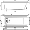 Акриловая ванна Vagnerplast Cavallo 160x70 см, с каркасом, ультрабелая