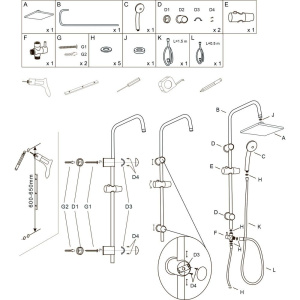 Душевая стойка Aquanet Passion S