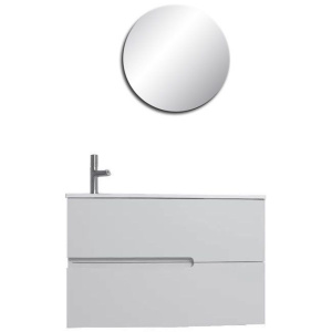 Тумба с раковиной Jacob Delafon Nona 80 L глянцевый белый