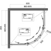Душевой уголок BelBagno Uno -195 R 2 90 C Nero профиль черный, стекло прозрачное