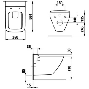 Унитаз подвесной Laufen Palace New 8.2070.6.000.000.1 безободковый